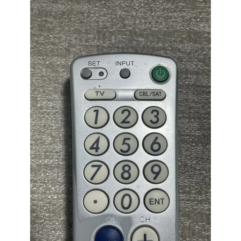 Sony RM-EZ4 Silver Big Button Universal TV/Cable Remote Control WORKS